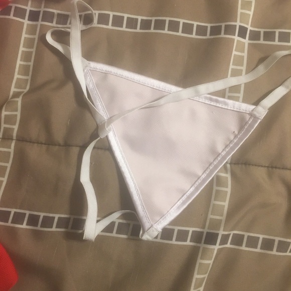 Lingerie Fur Trim Red Velvet Corset Set - Picture 14 of 16